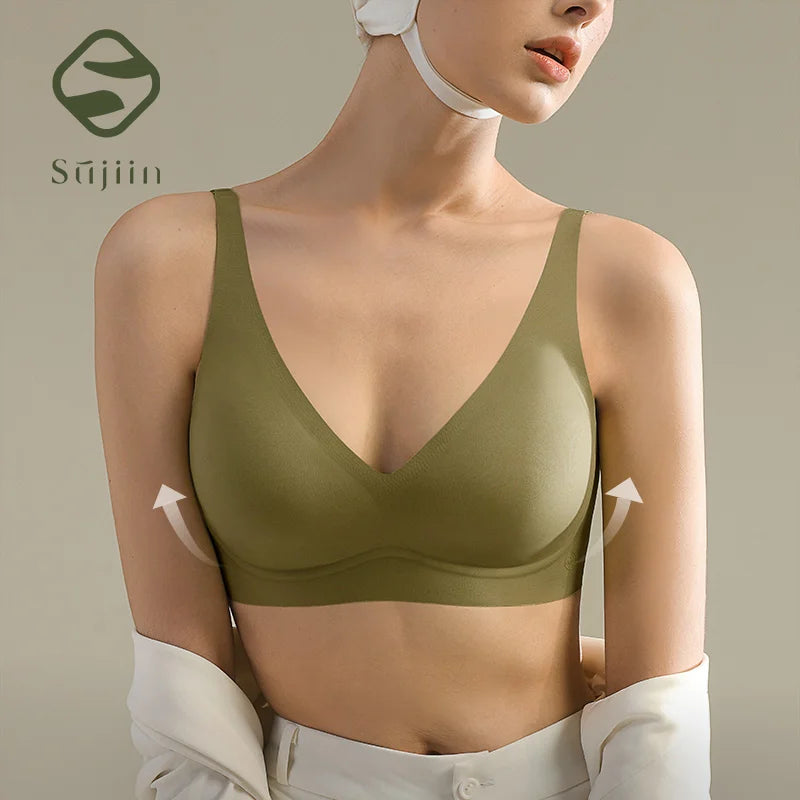 Soutien-gorge Push Up sans couture sans fil  pour femmes