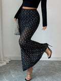 Jupe en maille double couche pour femmes