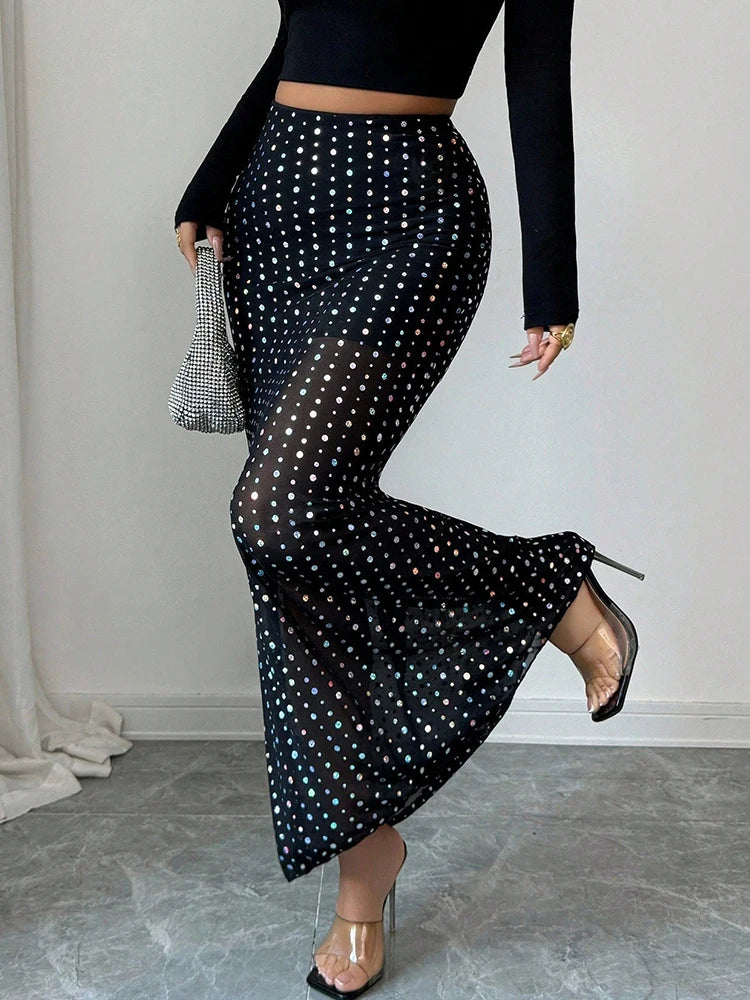 Jupe en maille double couche pour femmes