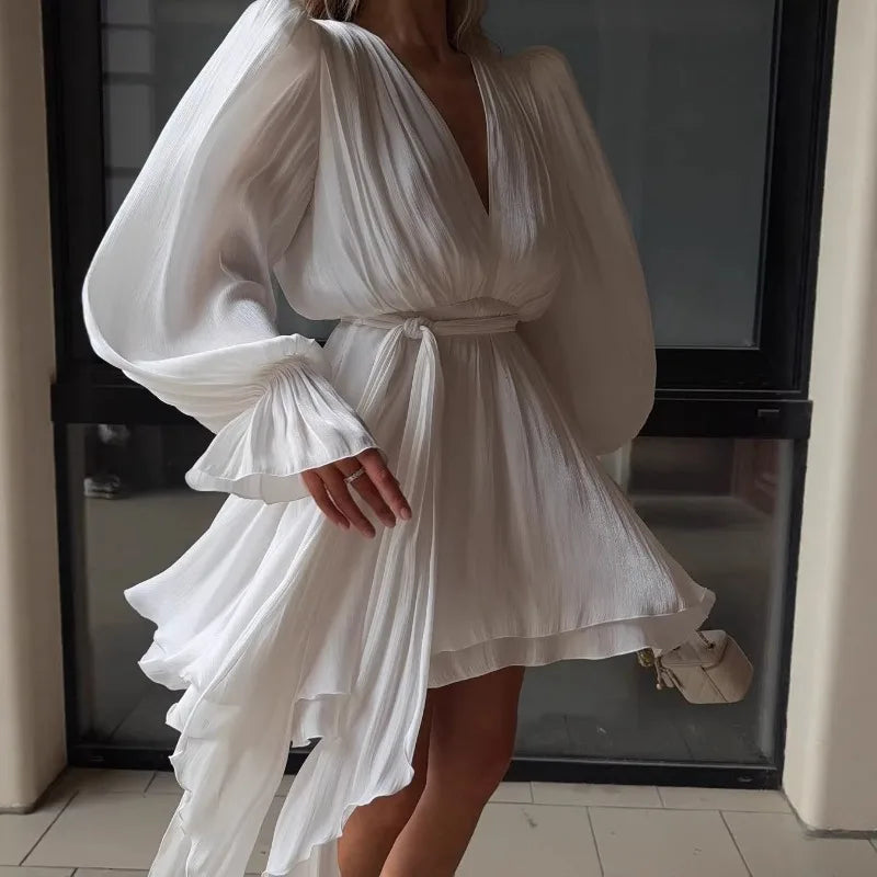 Robe mini à volants pour femmes