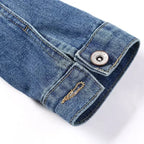 Veste en jean vintage délavé pour femmes