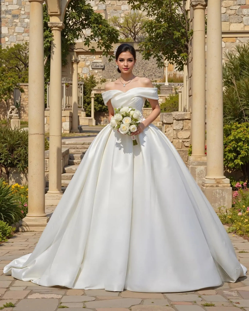 Robe de mariée en Satin pour femmes