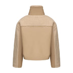 Manteau épissé en laine d'agneau pour femmes