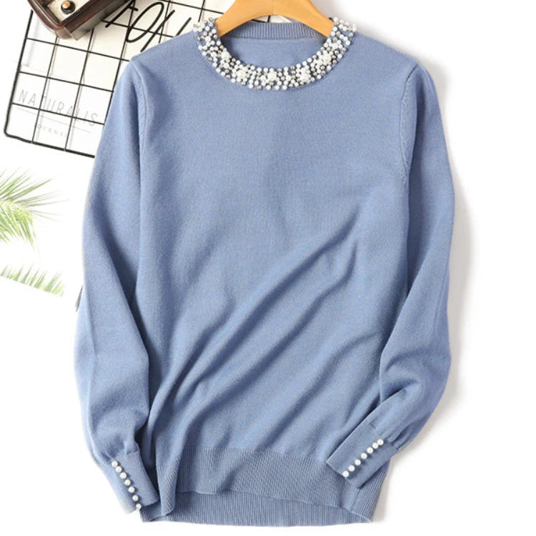 Pull chandails tricotés à manches longues pour femmes