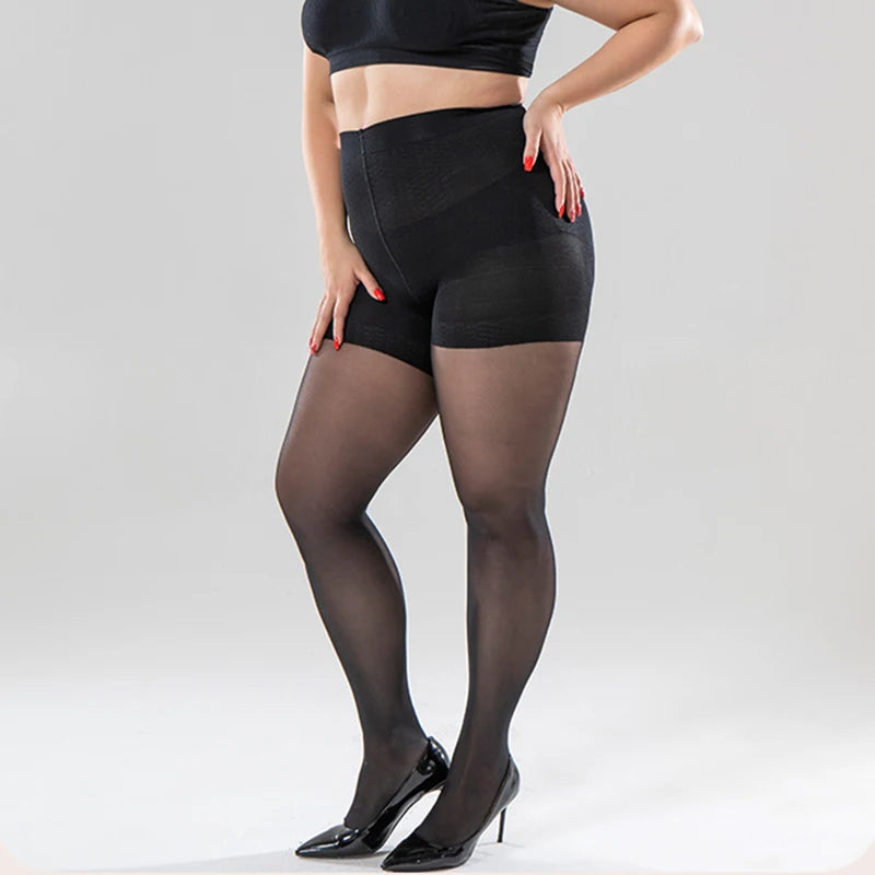 Collants nylons grande taille pour femmes