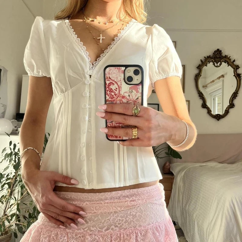 T-shirt en dentelle pour femmes