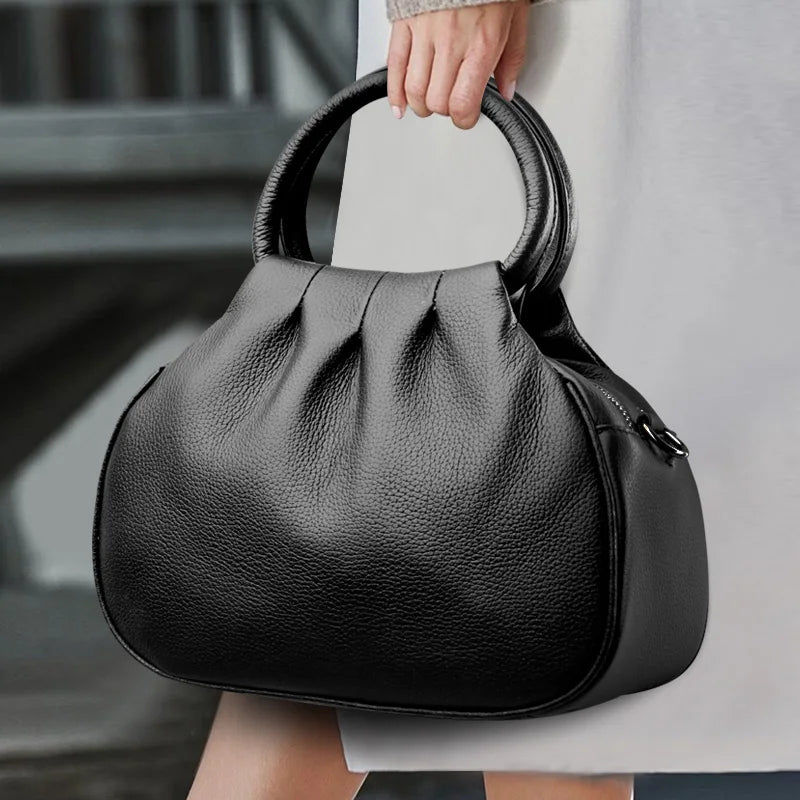 Sac à main en cuir véritable pour femmes