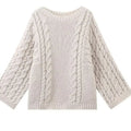 Pull rétro en maille épaisse pour femmes