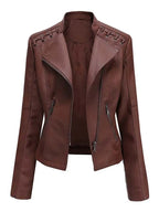 Veste en cuir Slim pour femmes