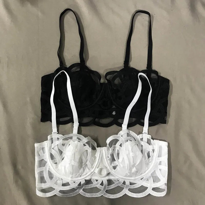 Ensemble de lingerie 3 pièces soutien-gorge + jarretières + string pour femmes