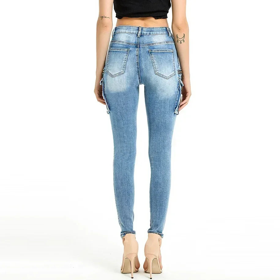Pantalon  en jean extensible pour femmes