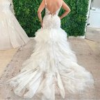 Robe de mariée à plusieurs niveaux pour femmes