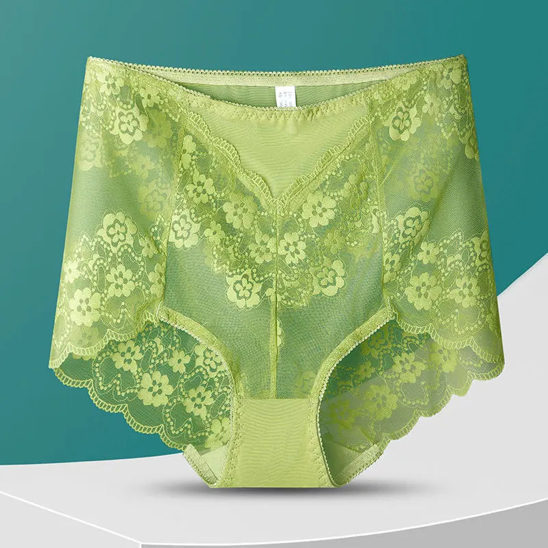 Culotte sexy en dentelle ajourée à fleurs pour femmes