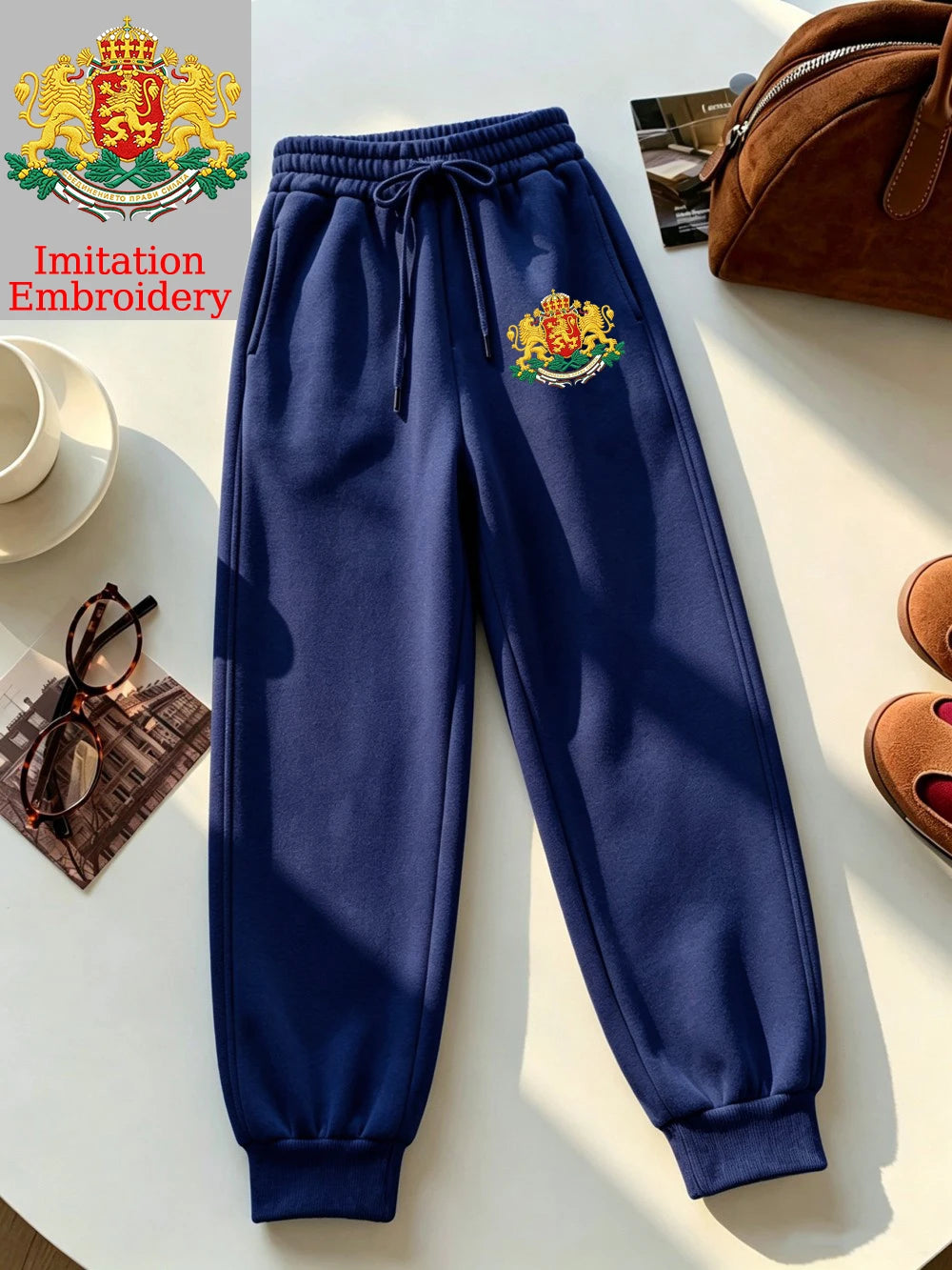 Pantalon de survêtement imprimé emblème de Bulgarie pour femmes