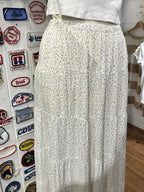 Jupe longue en coton à fleurs roses pour femmes