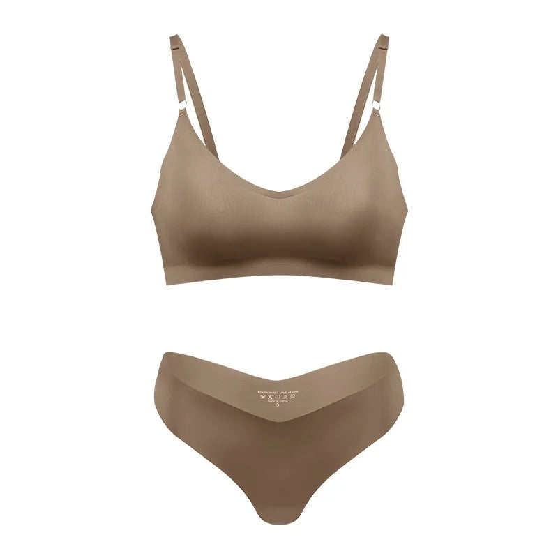 Ensemble de sous-vêtements sans couture soutien-gorge et string pour femmes