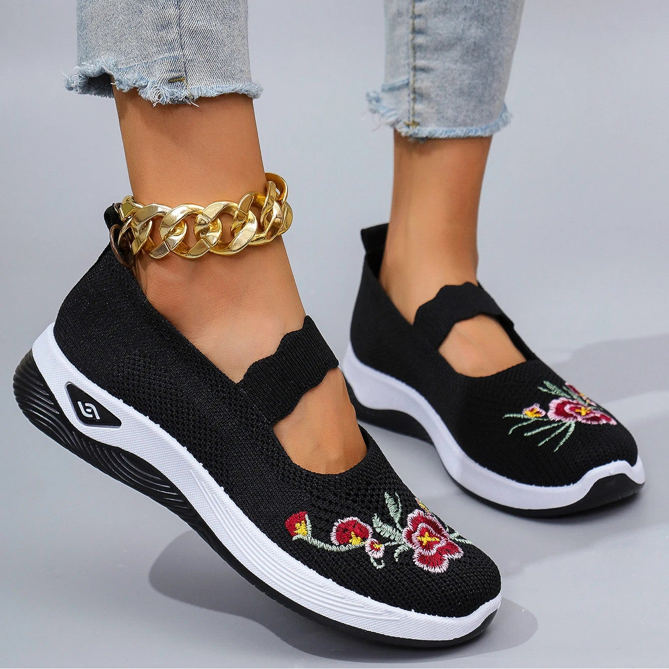 Chaussures plates d'été respirantes en maille pour femmes