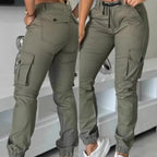 Pantalon cargo à revers pour femmes