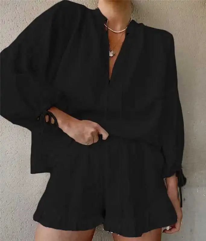 Ensembles pantalons courts et haut décontracté pour femmes