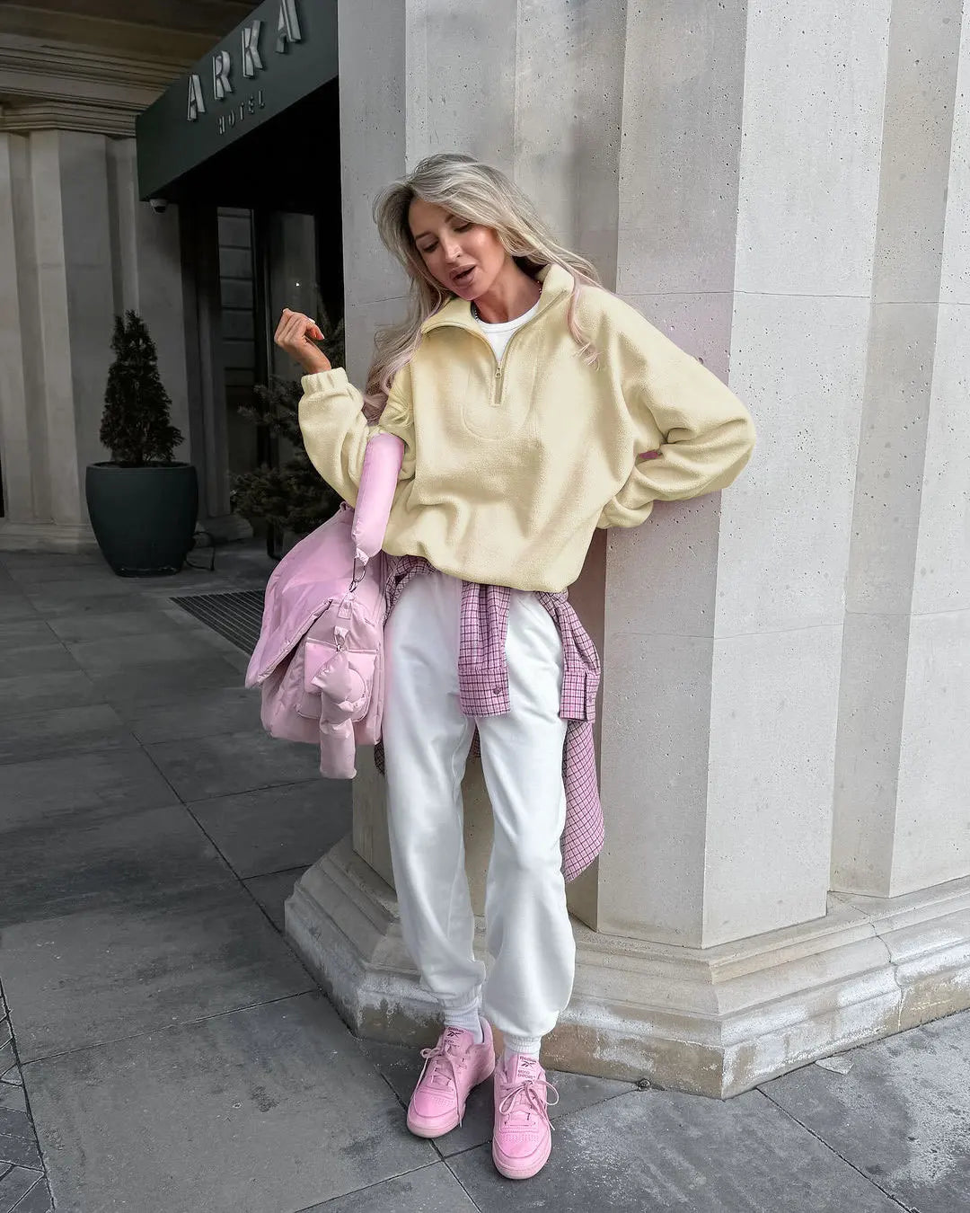 Sweat-shirt à capuche en molleton pour femmes