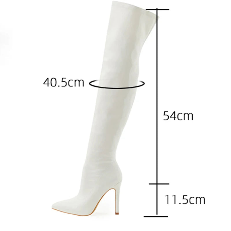 Bottes hautes à talons aiguilles sexy pour femmes