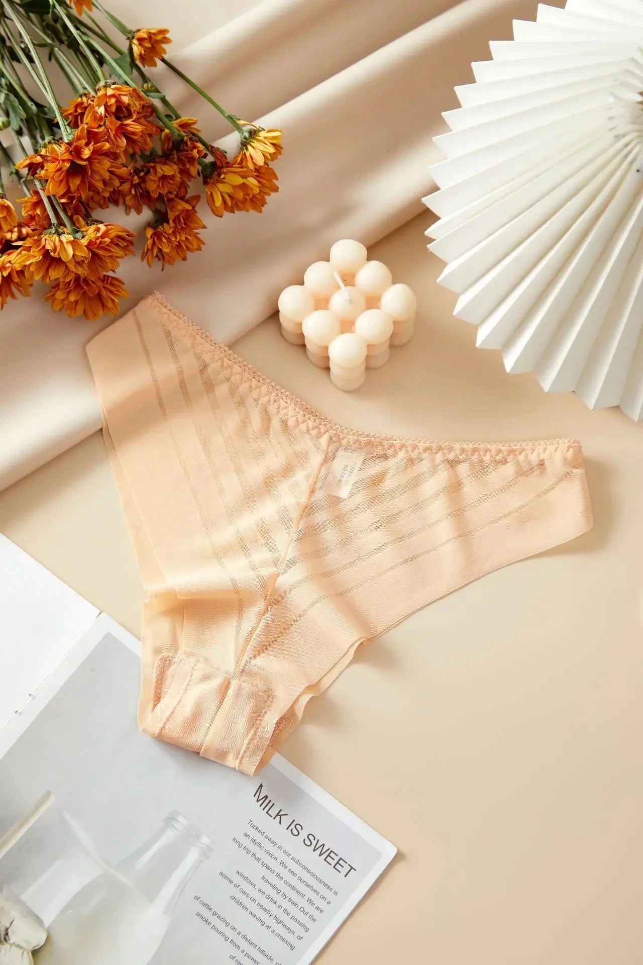 Culotte sans couture en soie glacée pour femmes