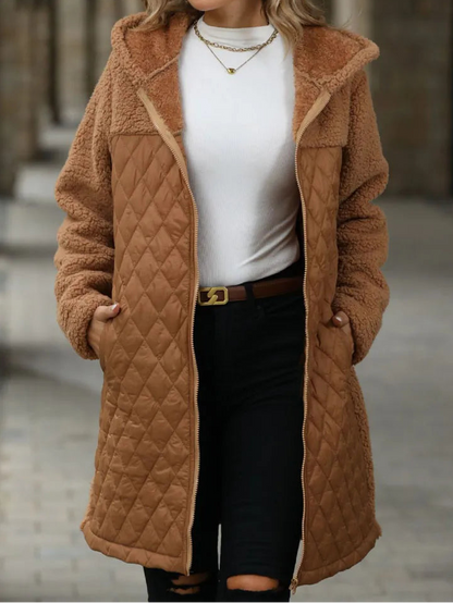 Manteau Femme à Capuche – Effet Peluche