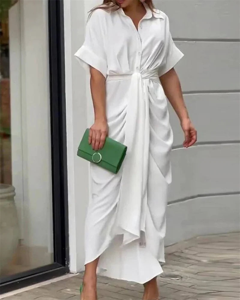 Robe à lacets taille haute pour femmes