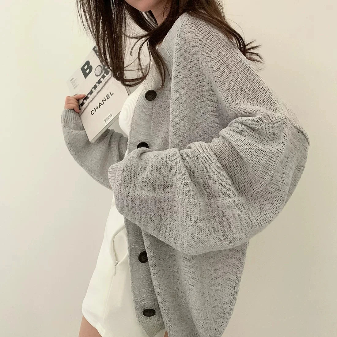 Cardigan Fin en Maille Femme – Chic et Décontracté