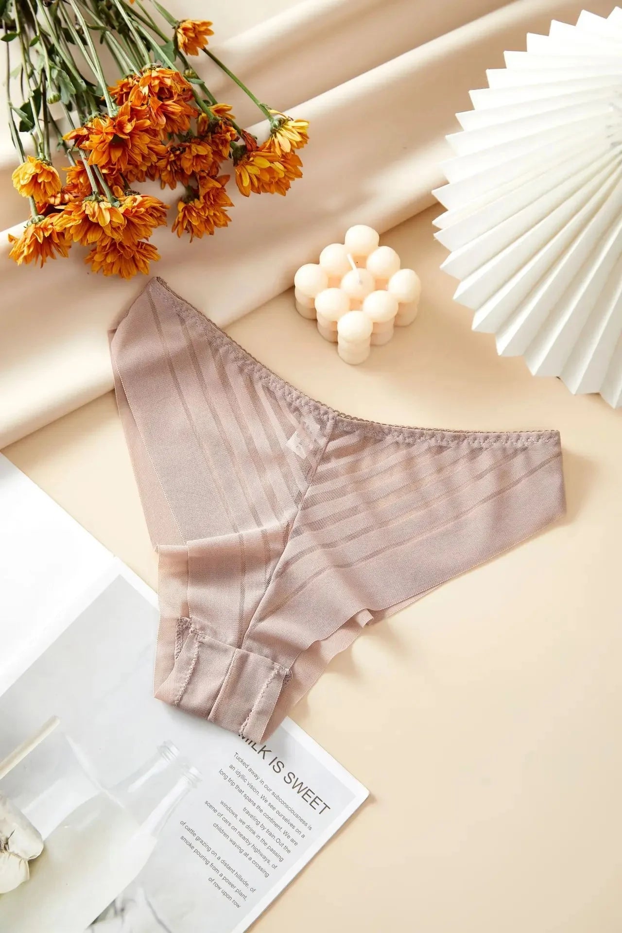 Culotte sans couture en soie glacée pour femmes