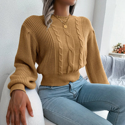 Pull Court Femme – Maille et Manches Lanterne