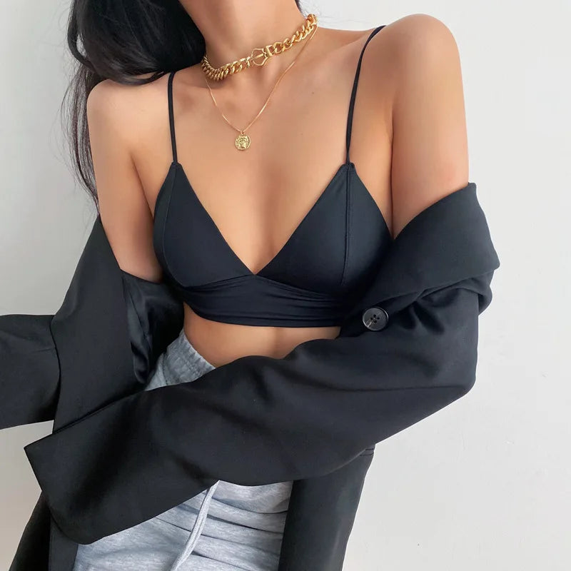 Soutien-gorge effet push-up en coton sans couture pour femmes