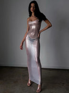 Robe maxi transparente pour femmes