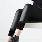 Leggings taille haute Imitation cuir pour femmes