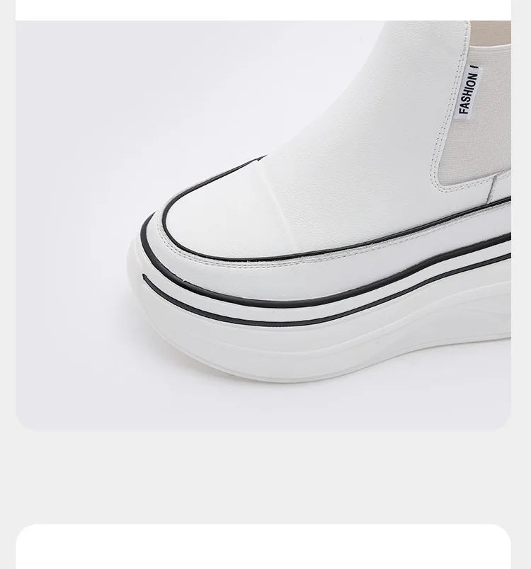 Baskets en cuir véritable pour femmes