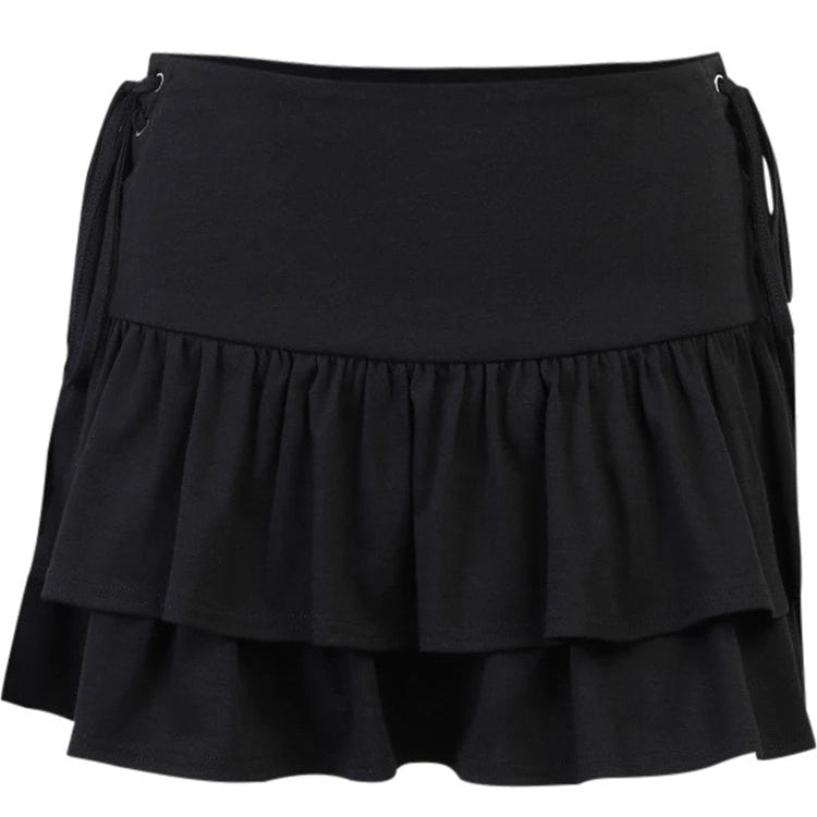 Mini jupe bandage taille haute pour femmes