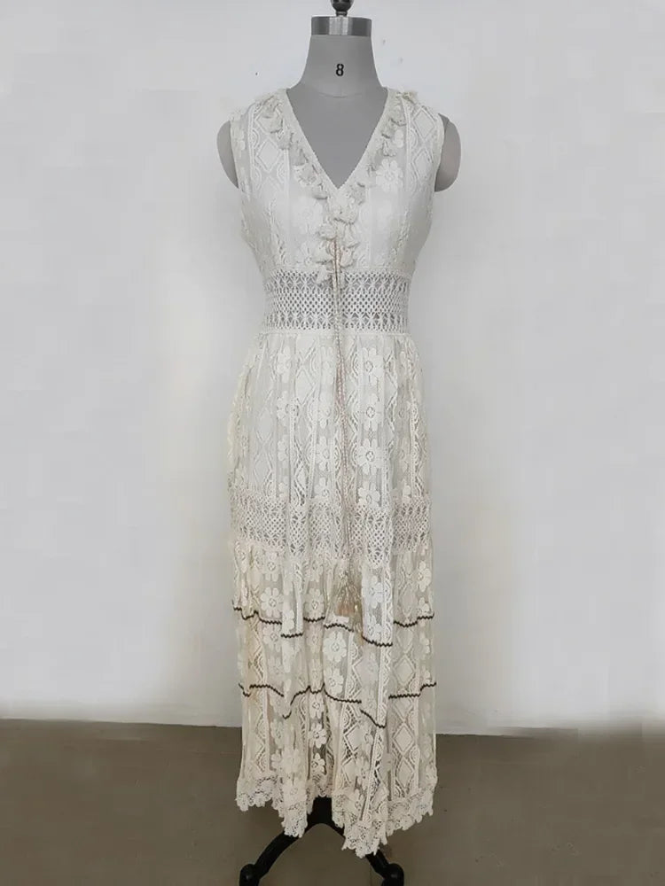 Robe en dentelle pour femmes