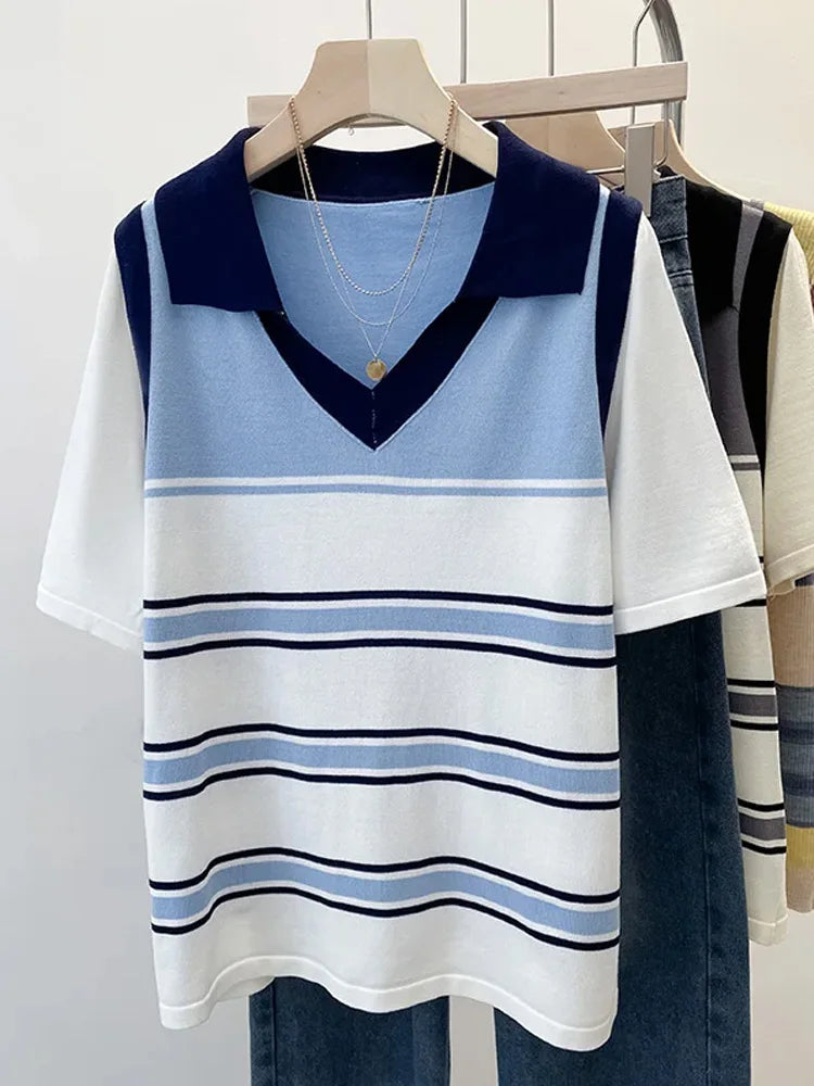 Pull Léger Femme – Manches Courtes