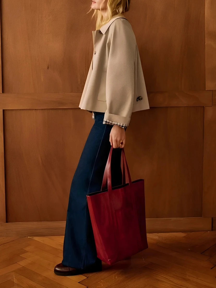 Veste courte à carreaux de couleur pour femmes