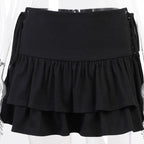 Mini jupe bandage taille haute pour femmes