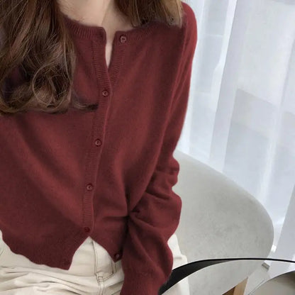 Cardigan Doux Femme – Maille et Col Rond