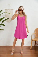 Robes courtes et cintrées unies pour femmes