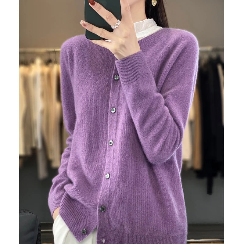 Cardigans en laine mérinos pour femmes