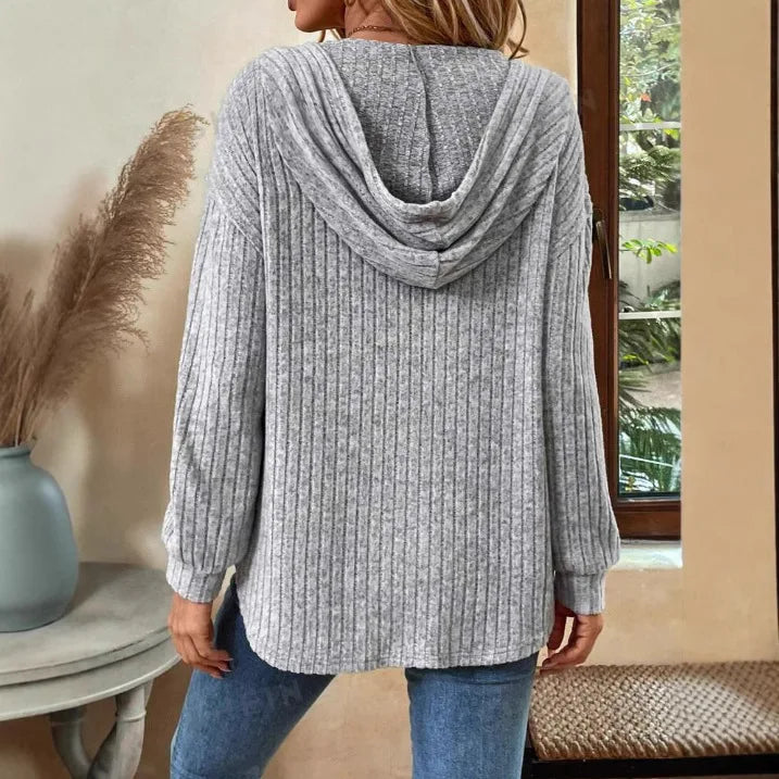 Sweat-shirt à capuche à manches longues pour femmes