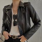 Veste en cuir, cuir PU pour femmes