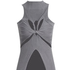 Débardeur en tricot ajouré pour femmes