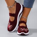 Chaussures plates d'été respirantes en maille pour femmes