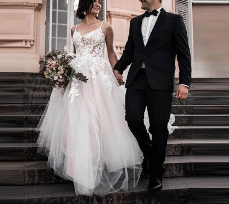 Robe de mariée longue en Tulle pour femmes