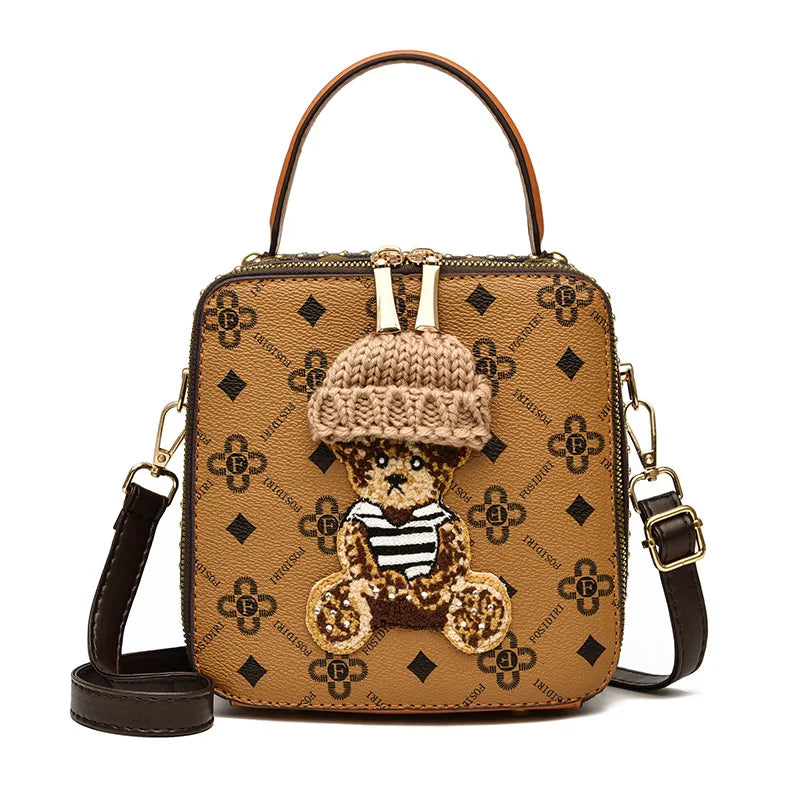 Sac à bandoulière carré tendance style urbain pour femmes