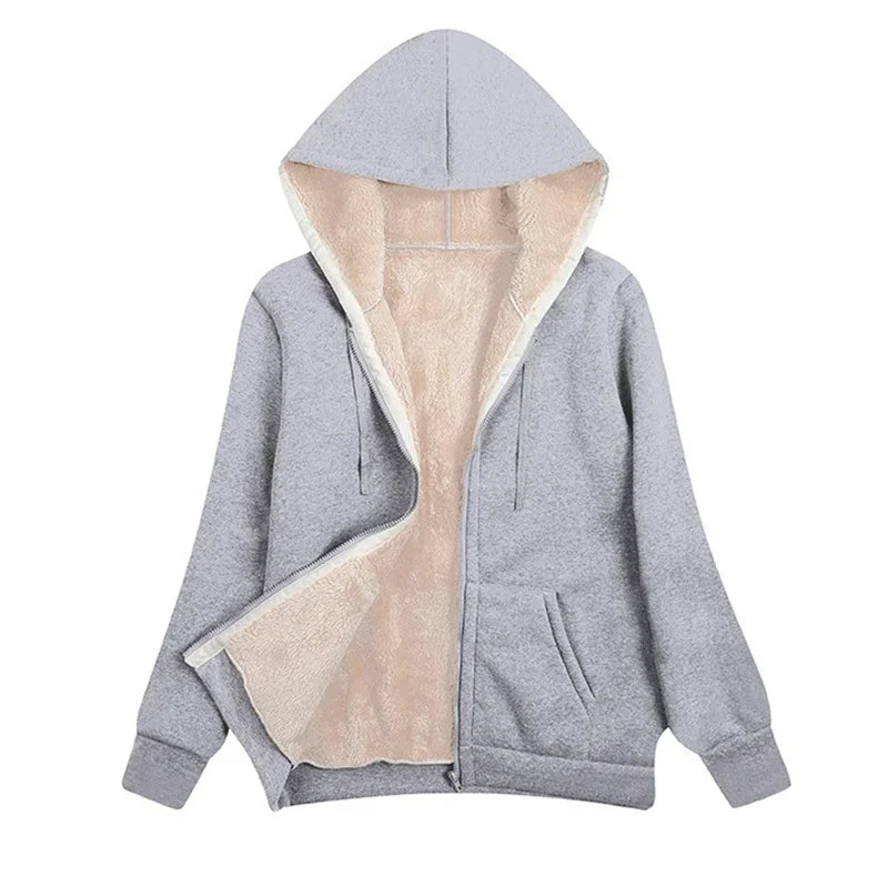 Manteau à glissière pour femmes